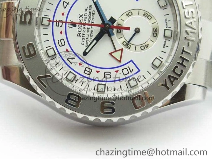 MiroTime 1218 Breathable YachtMaster II 116689 SS JF 1:1 Best Edition White Dial Blue On SS Bracelet A 3578